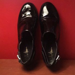 EUC COLE HAAN NIKE AIR PATENT LEATHER WEDGE LOAFER
